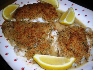 Recept online: K�ehk� ��zek z plat�za: Plat�z dozlatova osma�en� v trojobalu z mouky, vajec a strouhanky pod�van� s citronem